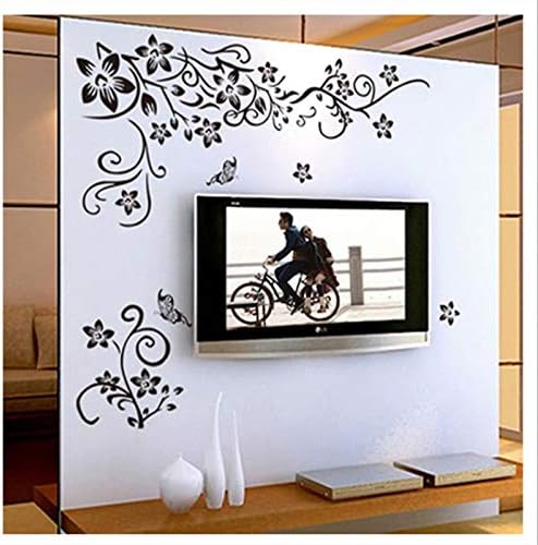 Dm577004 Black Butterflies and Tree Vine creative fashionable combination wall sticker