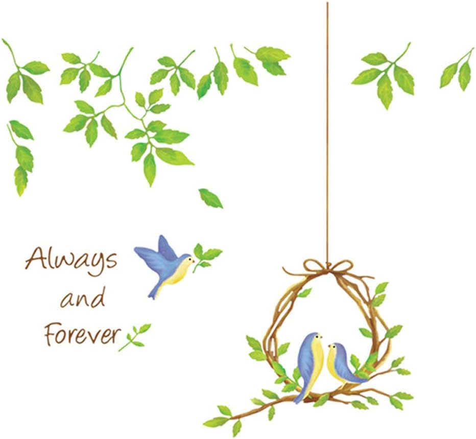 Decals Design 'Always and Forever Birds Nest and Leaves' Wall Sticker DM570012