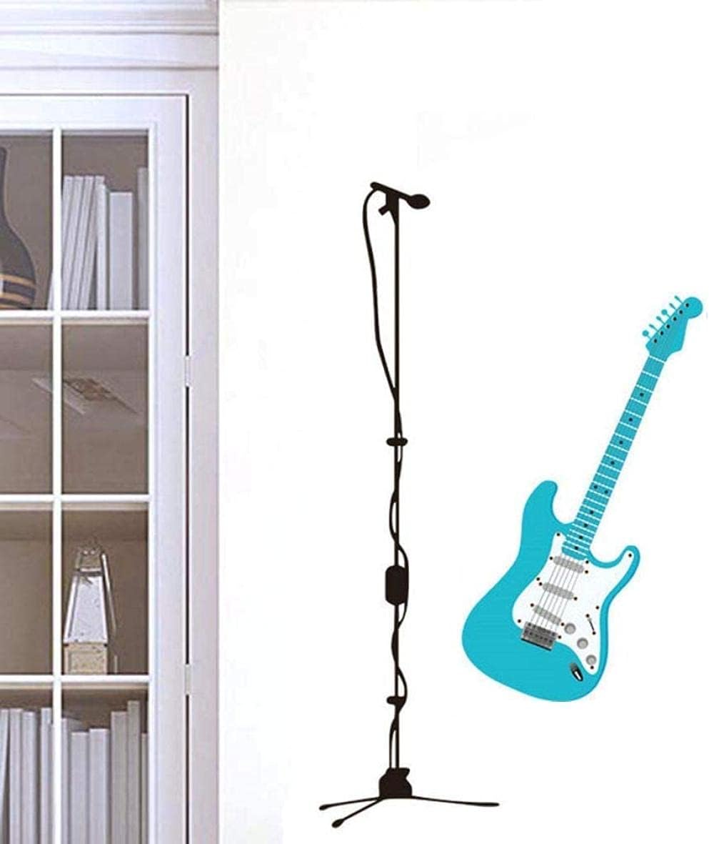 Guitar stickers dance music studio decoration removable wall stickers bedroom cupboard decorate home decor ay9115