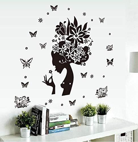 Wall Decal Sticker On The Removable Stickers Black Rose Girl Mural Paster Kids Rooms DM5700018