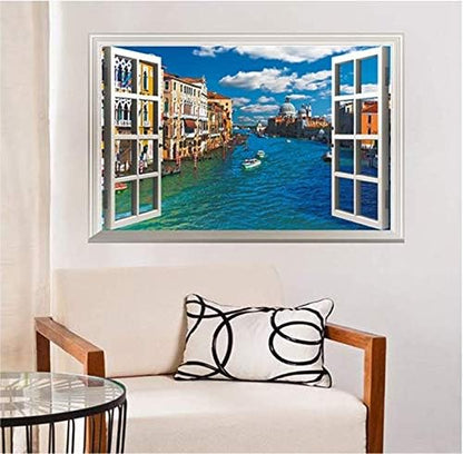 Xl 839.Fake Window Outside The Mediterranean Style Wall Stickers