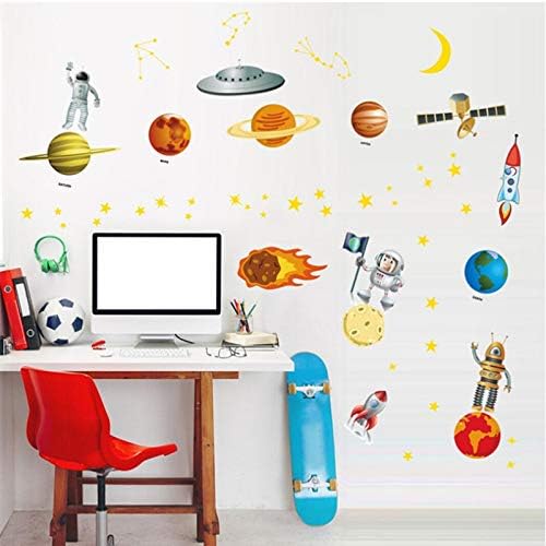 3D Planets Wall Stickers Cosmic Galaxy Wall DecalsJm8351
