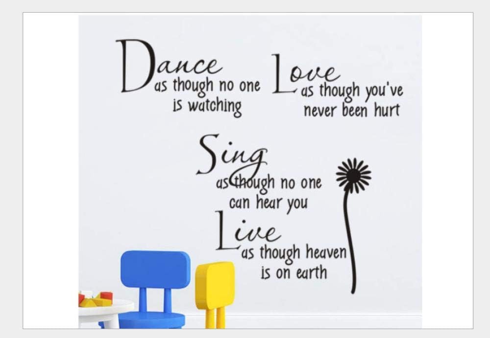 DM35 0028 Wall Stickers Dance Daisy Living Room Proverbs Wall Sticker English Poem 27*70CM