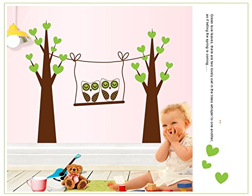 Wall Stickers Swinging owl Tree AY9018
