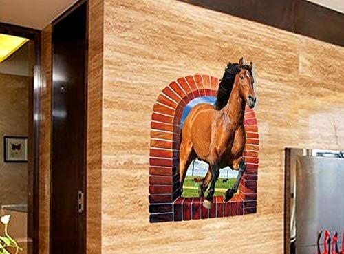 3D Horse animals Background Wall Sticker for Living Room