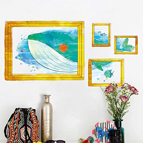 Peninsula Liangpin DIY Seamless Wall Sticker-Whale Photo Frame XH7235