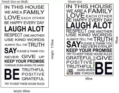 English Letter Removable Wallpaper Home Decoration Wall Stickers
