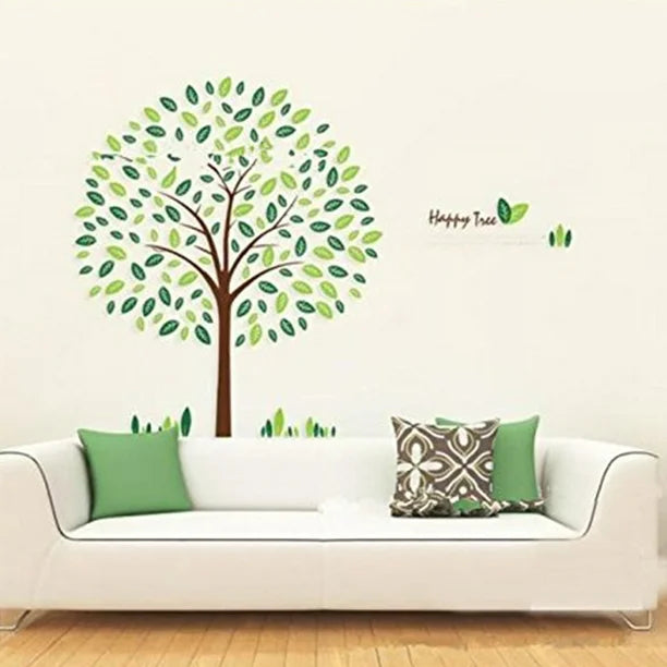 Waterproof Self Adhesive Happy Tree Pattern Removable Wall Sticker TV Background Wall Decal Tree Wall Sticker Ay955