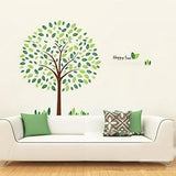 Waterproof Self Adhesive Happy Tree Pattern Removable Wall Sticker TV Background Wall Decal Tree Wall Sticker Ay955