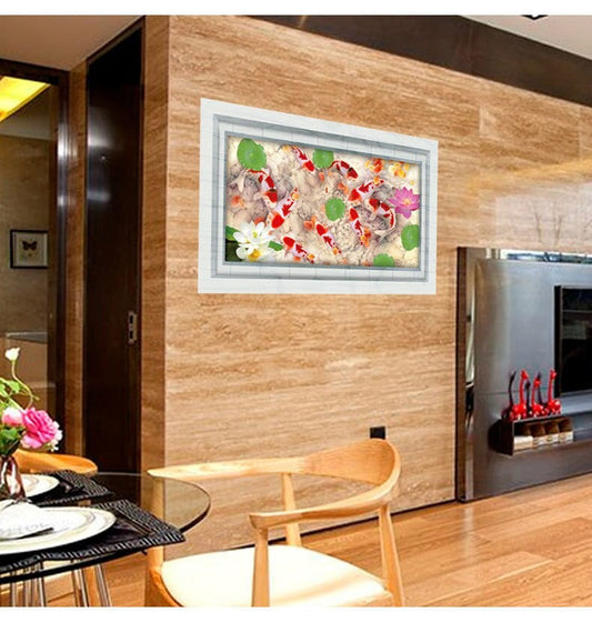 MJ8031A Fish Pond Wallsticker wall sticker stiker dinding