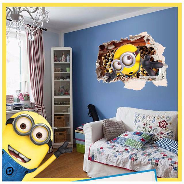 AY9268 3D Minion Floor or Wall Sticker Decals