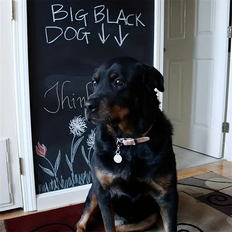 Reusable Self-Adhesive Chalkboard Wall Decal - Easy Erase, Durable PE Material for Home & Office Use, Black/Green -size:1.35feet wide x6 feet long 45x200cm