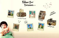 JM8246 Retro Camera & Photo Frames Wallsticker Stiker Dinding 50X70