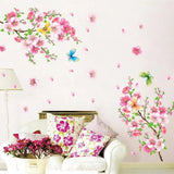 3D Pink CHERRY BLOSSOM WALL Sticker Art Home Decor Graphic Flowers Petals Tree size 50x70 am7056