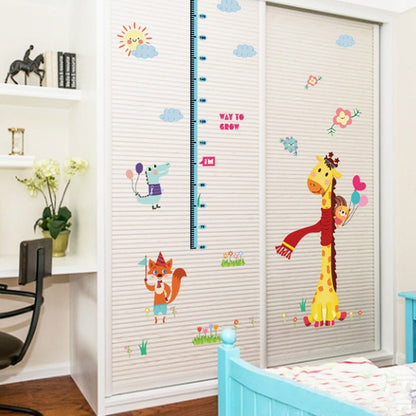 Sk9151 Cartoon Giraffe Height Kids Wall Sticker
