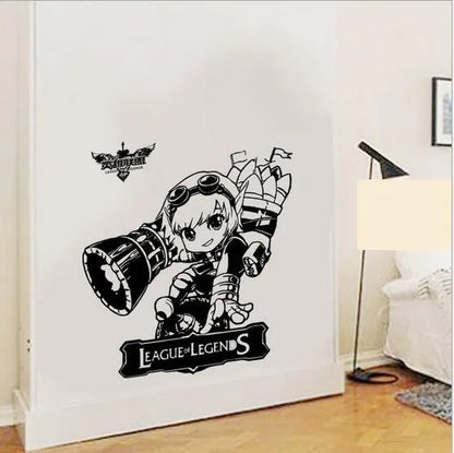 NC9135 League dormitory wall stickers LOL flag cafes game room wall decoration wall decor vinyl removable wallpaper