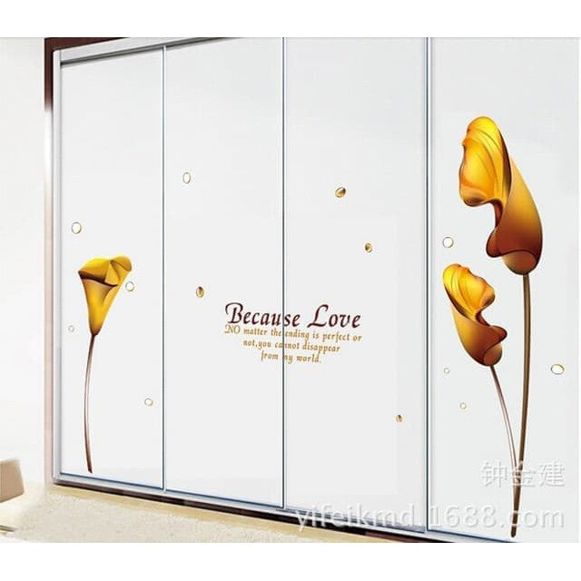 AY9080 Beacause Love WALSTIKER WALL STIKER 60X90 sticker