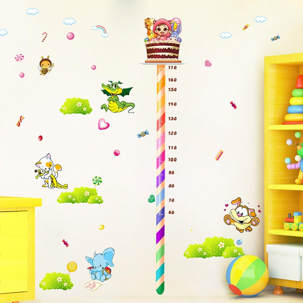 Animal Cake Height Measurement Wall Sticker Xl8082