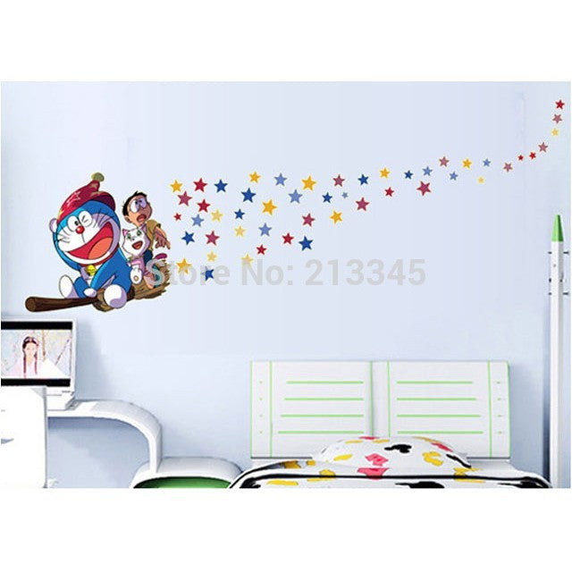WPSBGS ABQ9623 DORAEMON wall sticker wall stiker trans glow 60x90