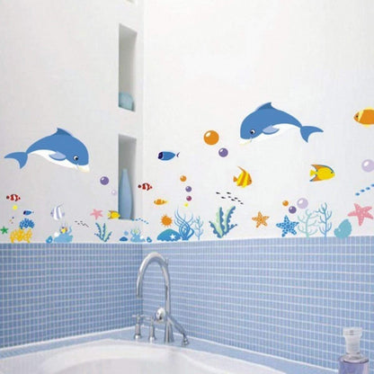 Xy8047 GlobalNiche® Sea Ocean Animal Dolphin Fish Wall Window Decor Vinyl Decal Kid Rome Sticker