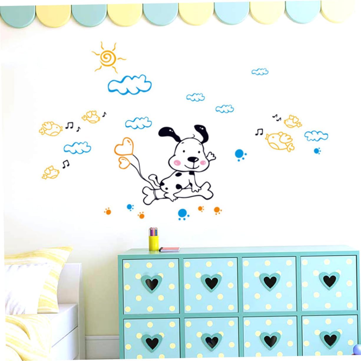 StickerShopee Happy Dog in Air - Wall Stickers - Ay07083