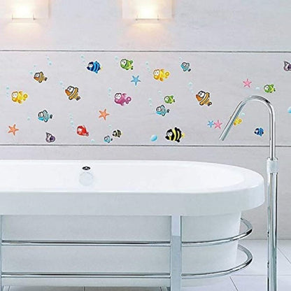AY618 multicolour fish bathroom Wall Sticker JAAMSO ROYALS
