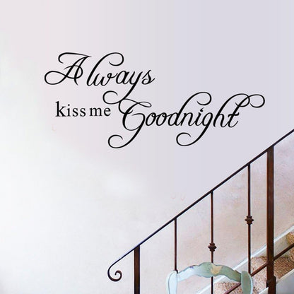 KDHeart 45 x 20 cm Always Kiss Me Goodnight Wall Sticker