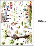 Top of Top Store - Decorative Wall Decal, Butterfly and Tree Design size 50x70 xls7093
