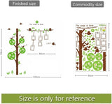 Sweet Memory Character Tree and Green Leafs of Nine Picture Frame and Two Birds for Home Wall