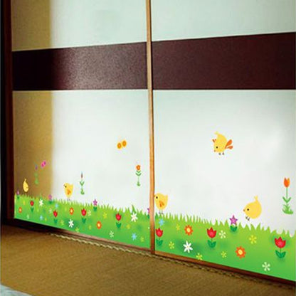 Wall Sticker Butterflies Flowers Birds Grasses Paper Ay763