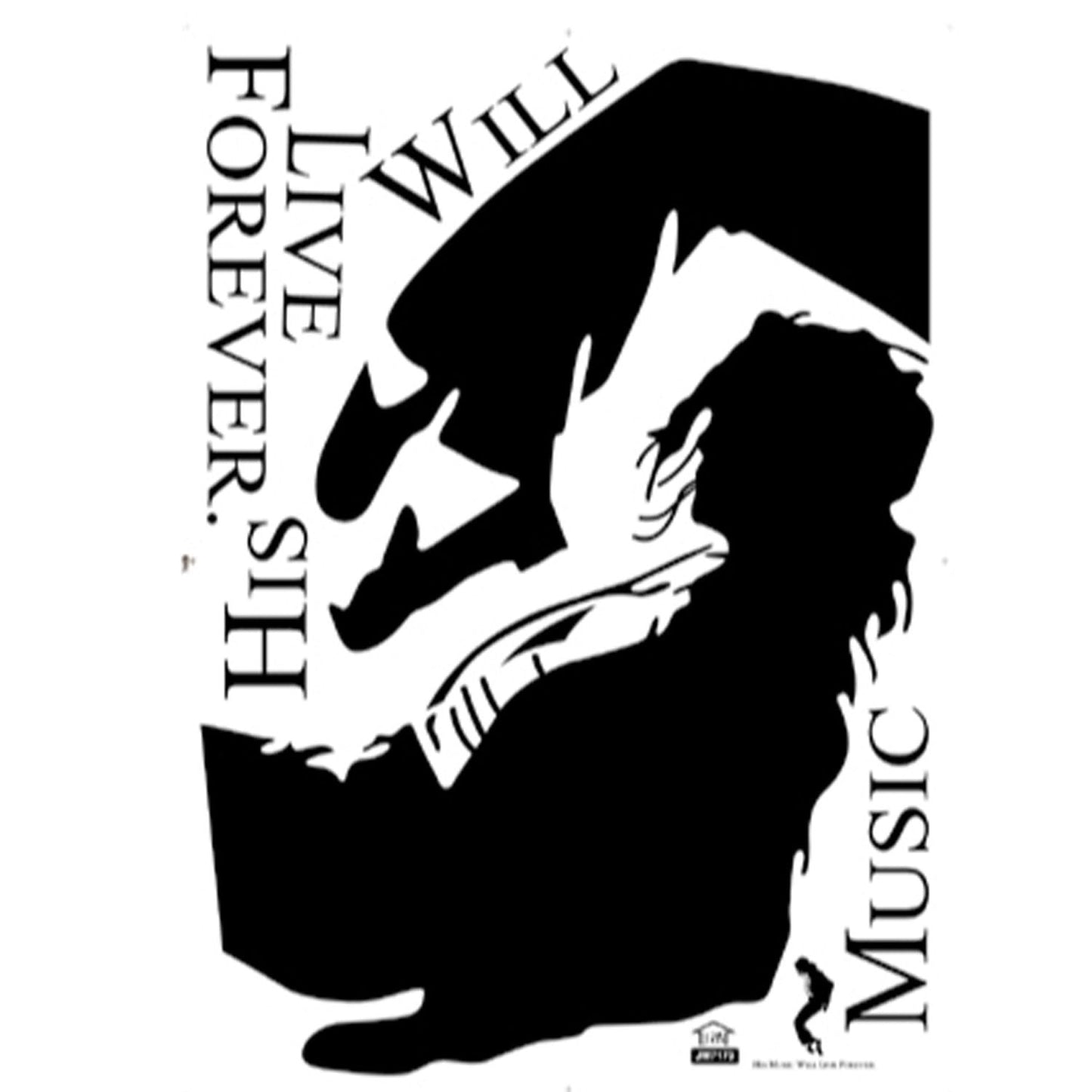 Jm 8270 Studio Briana Michael Jackson Famous Silhouette with Quote Wall Decal Sticker