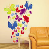 Cute Cartoon Animals Flowers Butterflies Trees Wall Stickers NC028