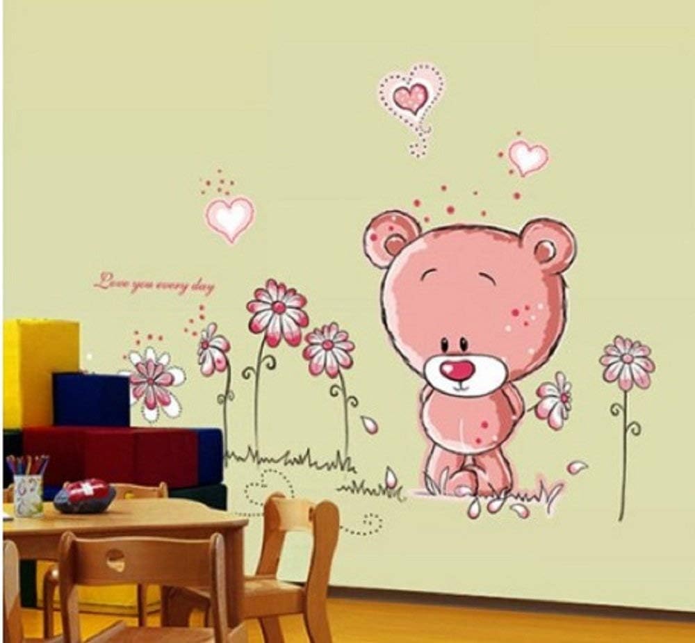 Teddy Bear Childrens Kids Nursery Baby Bedroom Wall Sticker sAy7017