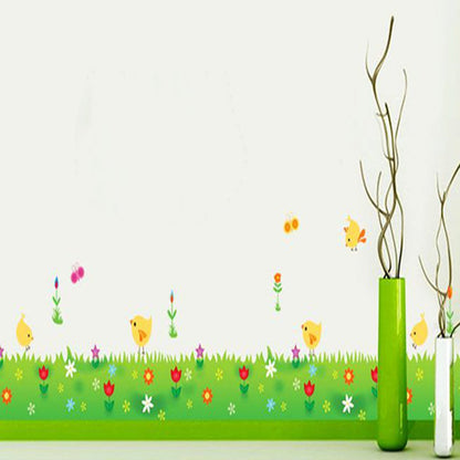 Wall Sticker Butterflies Flowers Birds Grasses Paper Ay763