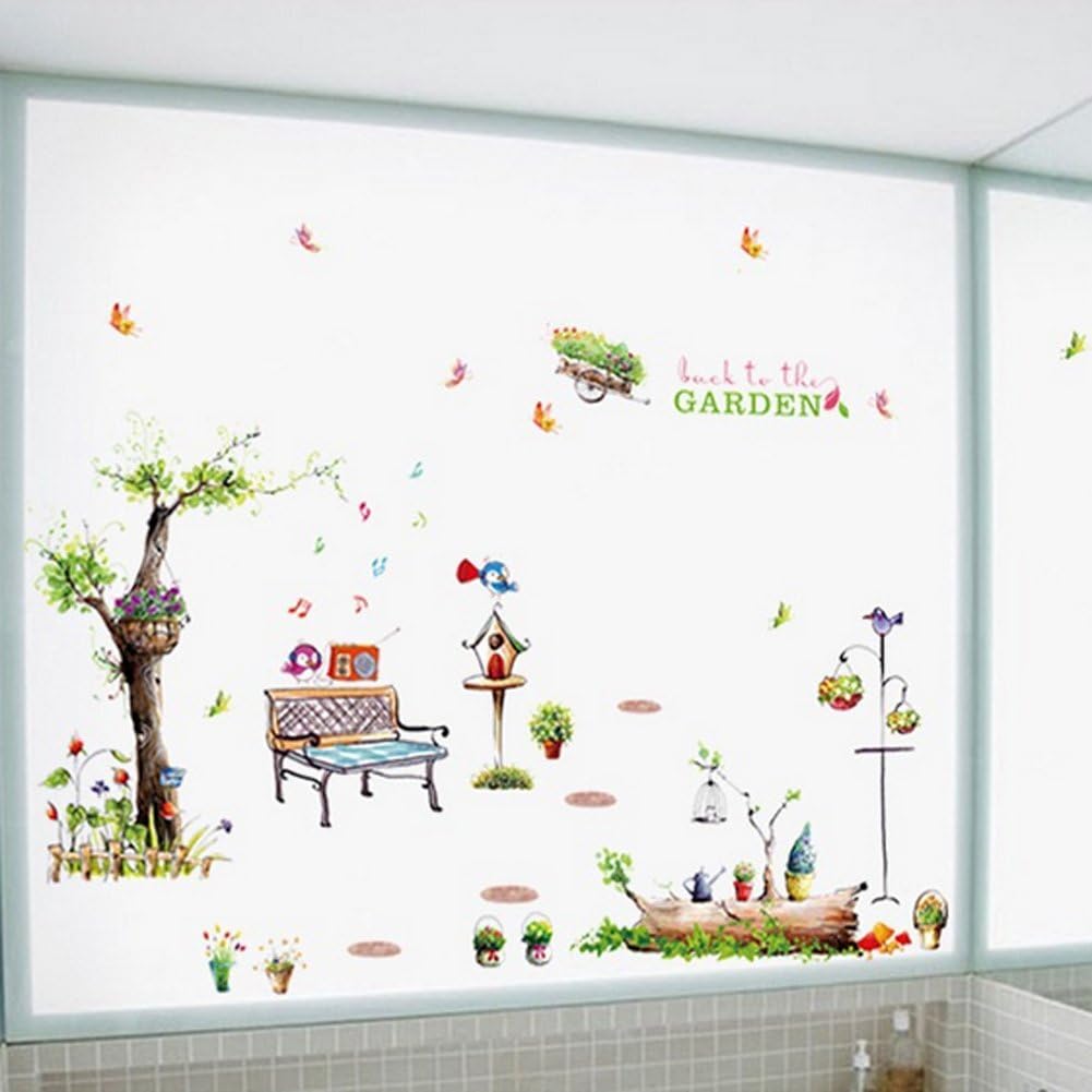 Top of Top Store - Decorative Wall Decal, Butterfly and Tree Design size 50x70 xls7093