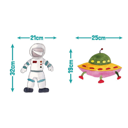 Stickerscape Outer Space Wall Sticker Pack | Perfect for a Creating a Space Themed Bedroom | Space Wall Stickers | Easy to Apply, Cleanly Removable xp8026 Size: 30x25