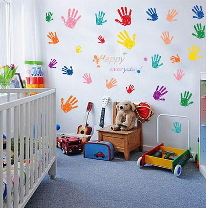 Ketsicart 1X(Color Handprint Wall Stickers,
