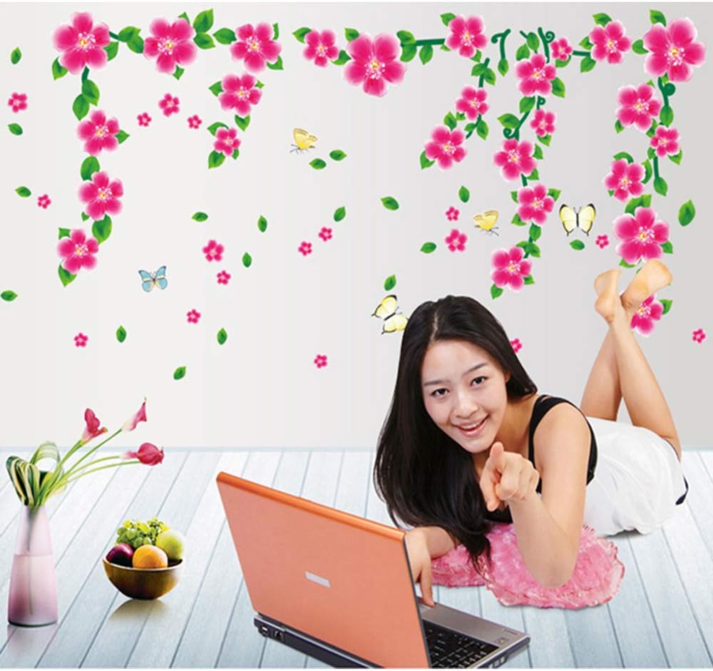 Ketsicart Flower Pattern Family Home Removable Wall Sticker Mural Decor