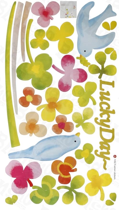 [Lucky Birds] Decorative Wall Stickers Appliques Decals Wall Decor Home Decor