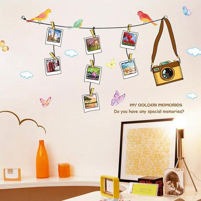 Solimo Wall Sticker for Living Room (Travel Photo Gallery, Ideal Size on Wall, 180 cm X 100 cm), PVC Vinyl