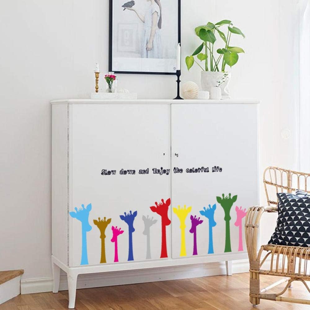 Colourful Graffiti Giraffe Head Wall Sticker  Sk7100