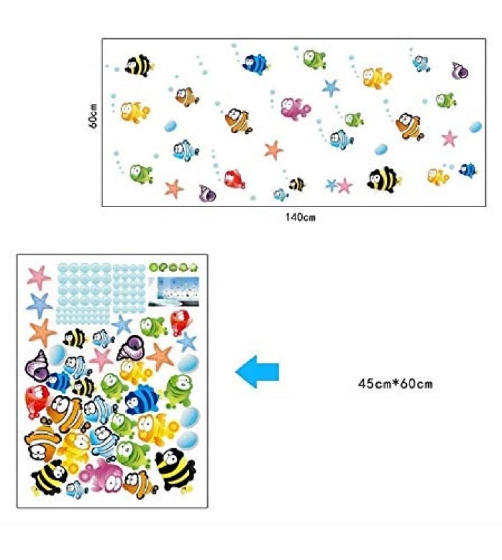 AY618 multicolour fish bathroom Wall Sticker JAAMSO ROYALS