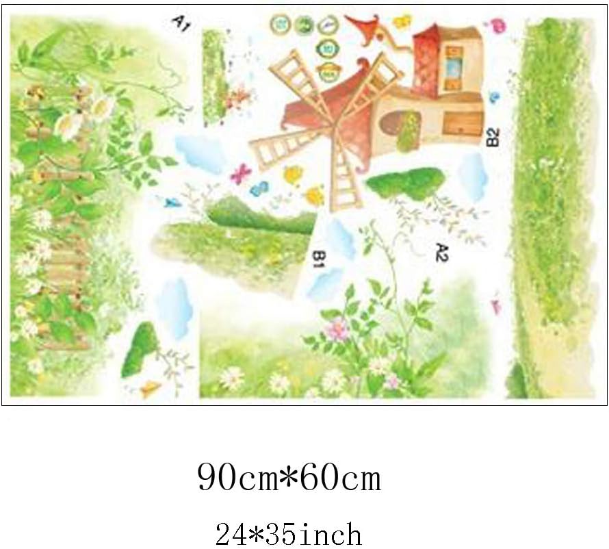 BEST OF BEST Windmill House Meadow Wall Sticker XL8025