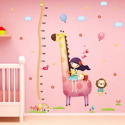 Girl Giraffe Height Measurement Wall StickersXL8246
