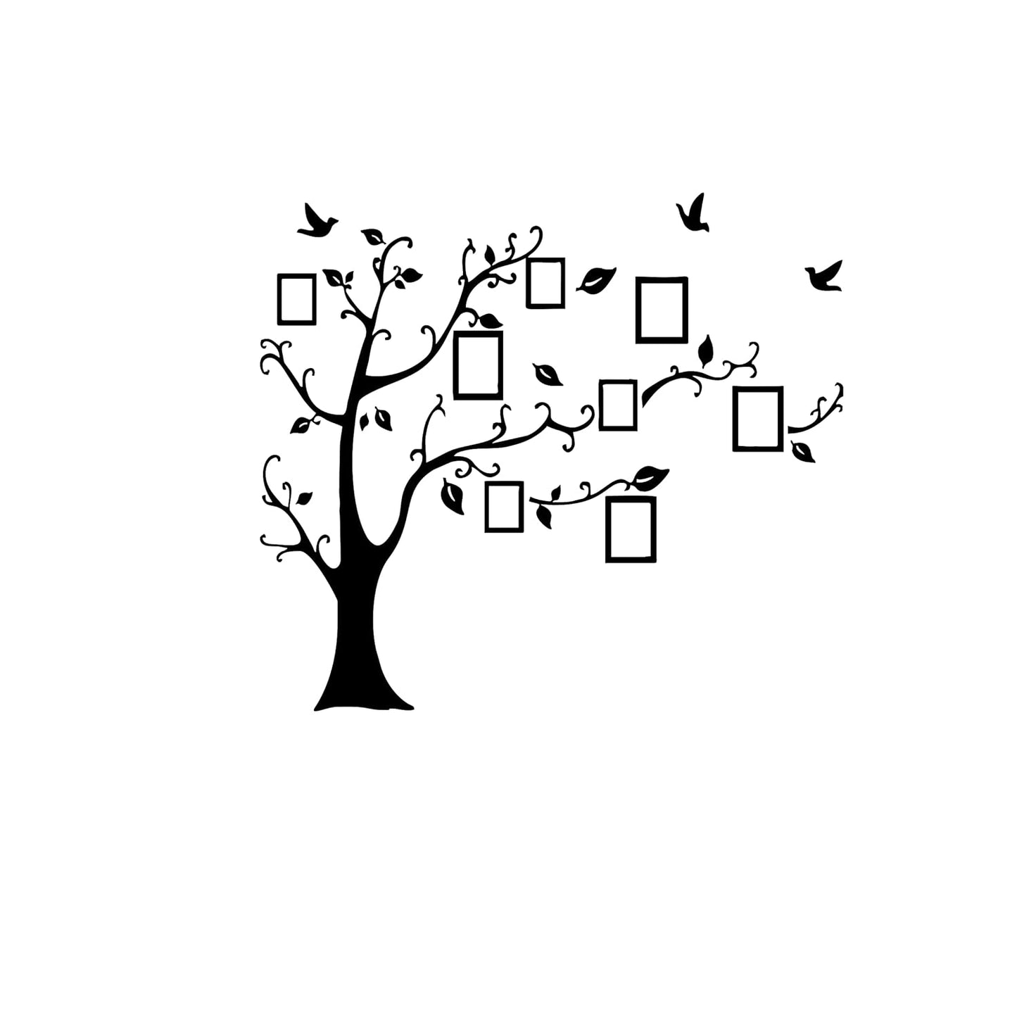 WJNY Picture Frame Set,Frame Black Tree Wall Stickers, 7-Pack Picture Frame Collage Picture Frame Wall Gallery Kit For Wall And Home, 6 Colors (Color : Style C)