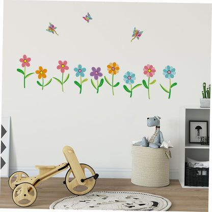 Ay7240 Butterfly Flower Wall Stickers Kids Room Wall Decor Wall Decals Nursery Wall Decor Wall Decals