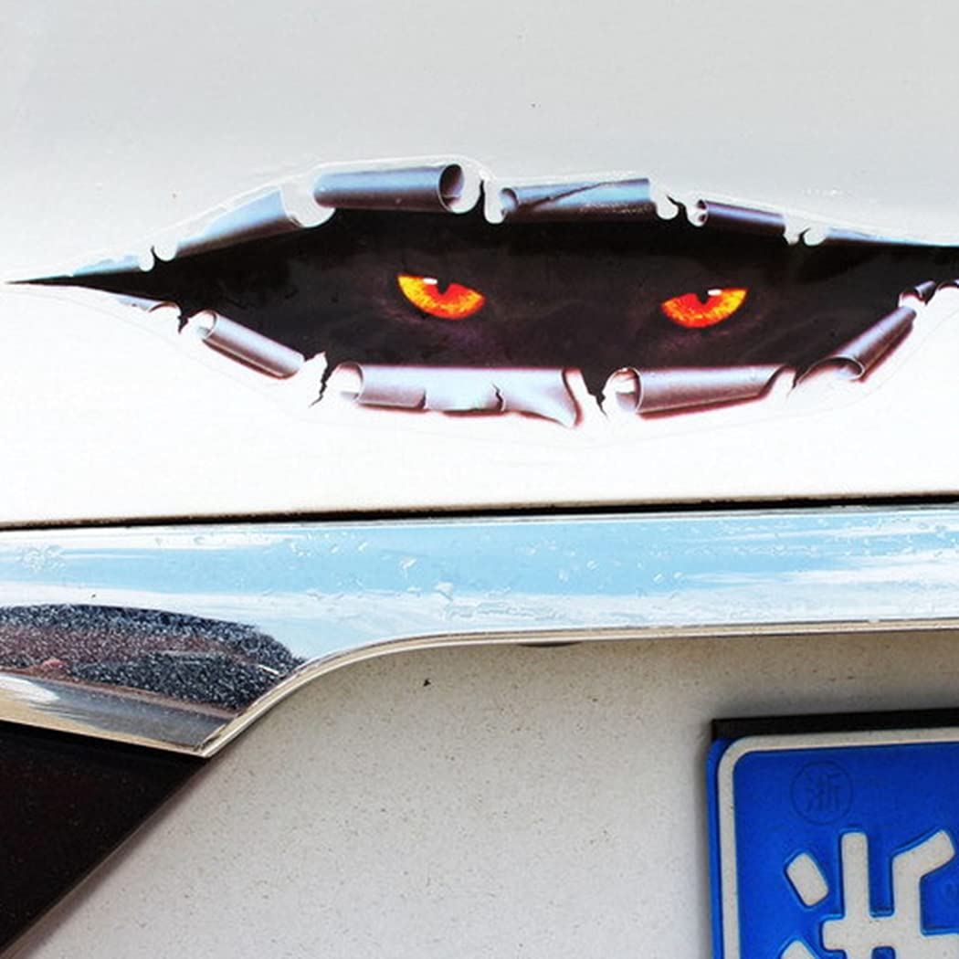 Halloween Car Sticker Scary  Horror Eyes Design Universal Computer Sticker Car Decal Laptop Sticker Fashion Punk Festival Vehicle  nc840w3  Size  21x5cm