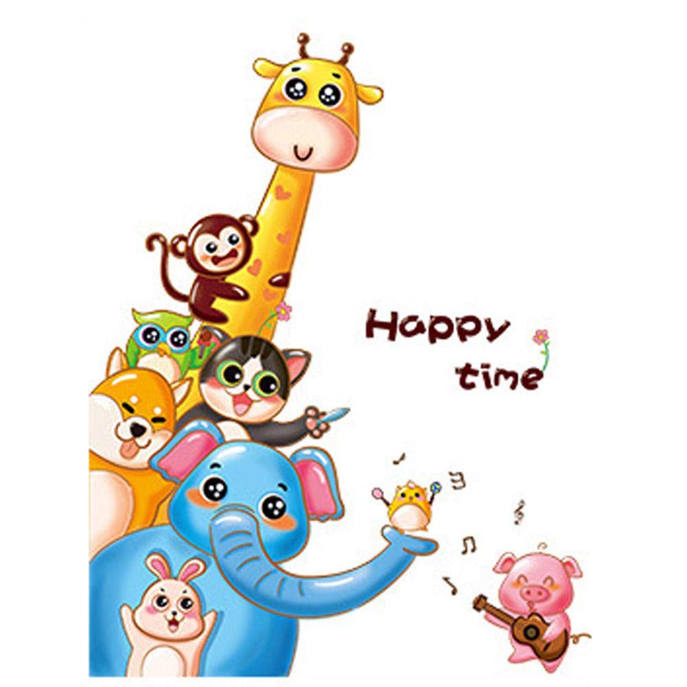 Animal Cartoon Wall Sticker Multicolour