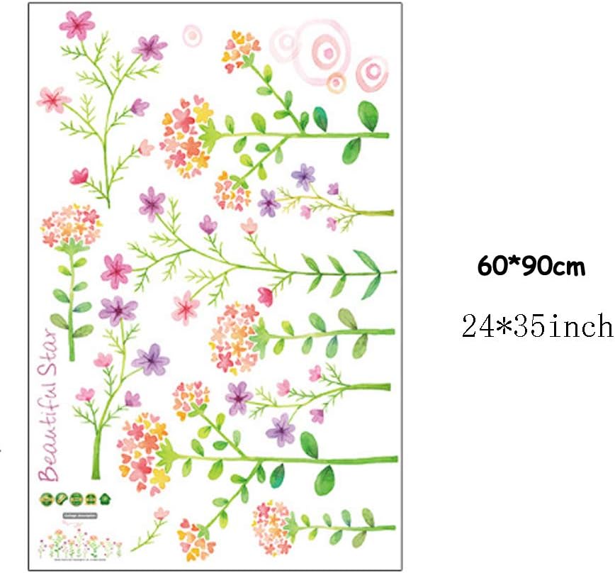 Sk9053 Small Flowers Kick Line Wall Sticker