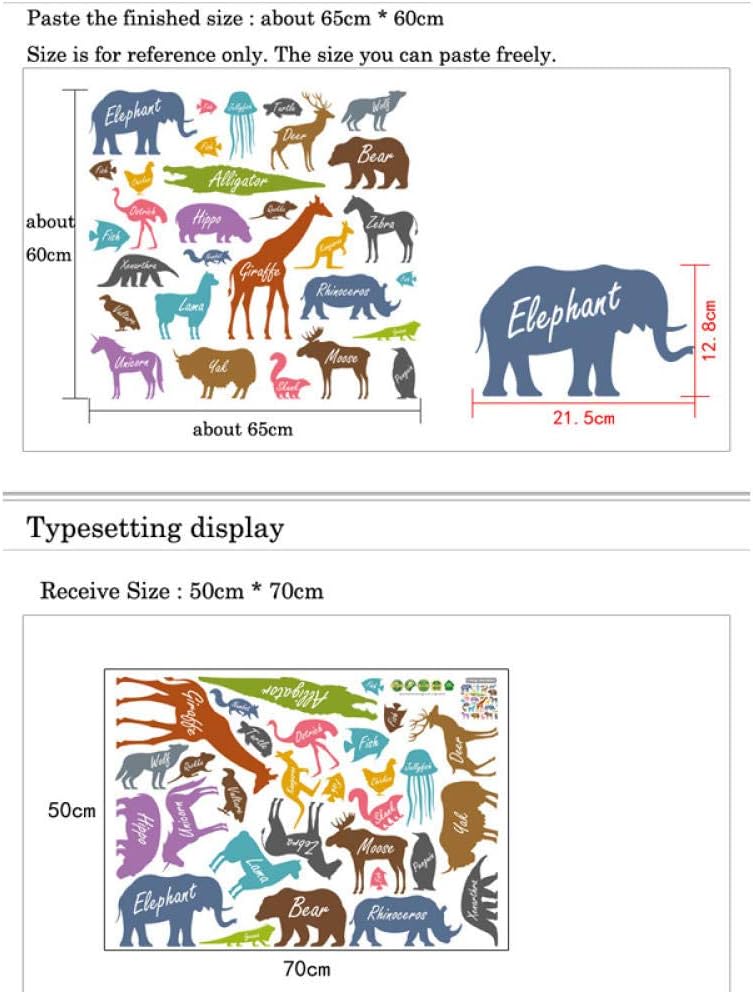 Sk7072 Wall Sticker for Children Nursery Home Decor Decals Nursery Wallpaper Animals